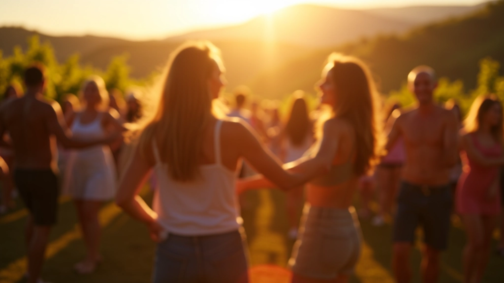 Outdoor letní festival s tanečníky v přírodě